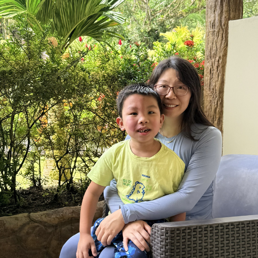 Zhenling Jiang and her son Max